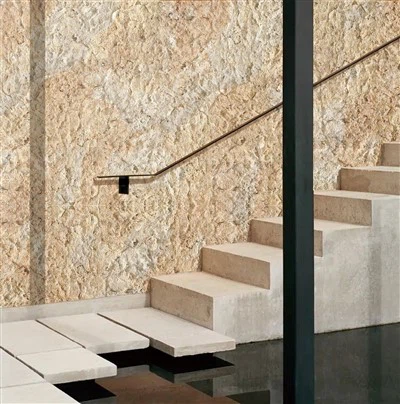 Rotswandstenen flexibele gevelbekleding buitenshuis