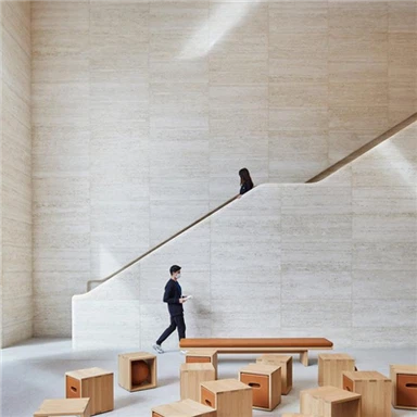 Travertijn binnen- en buitenmuurbekledingstextuur